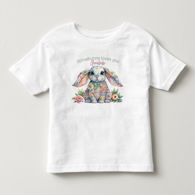 Patchwork Floppy Eared Bunny T - Shirt (Vorderseite)