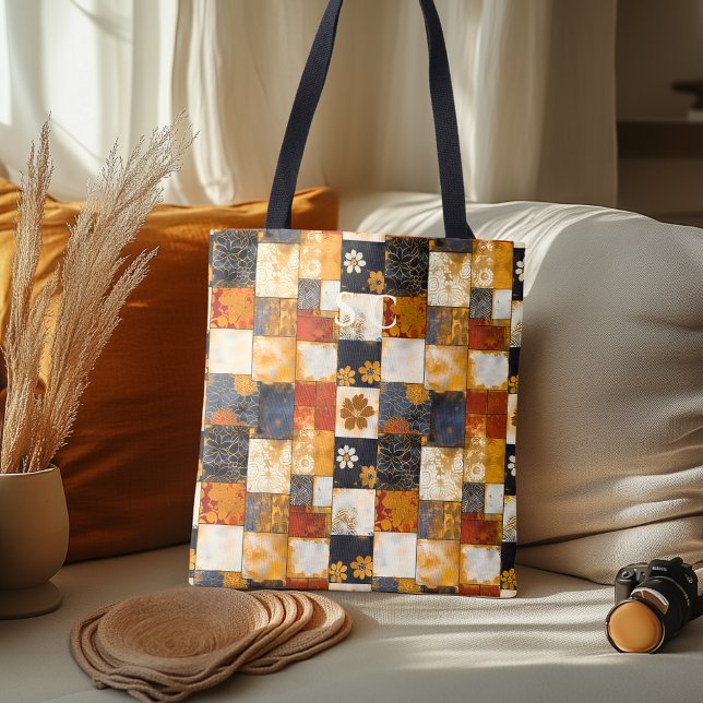 Patchwork Floral mit japanischer und moderner Text Tasche (Von Creator hochgeladen)