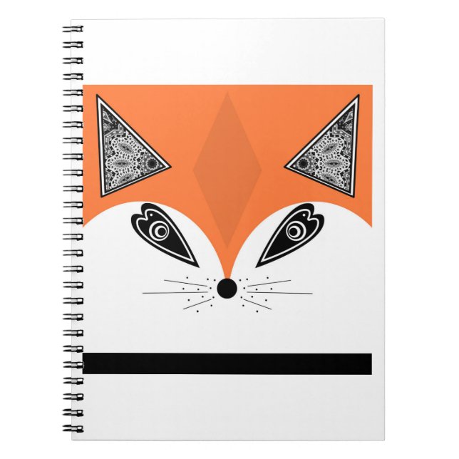 Patchwork Fox, applique Fox, Fox, Kinder Notizblock (Vorderseite)