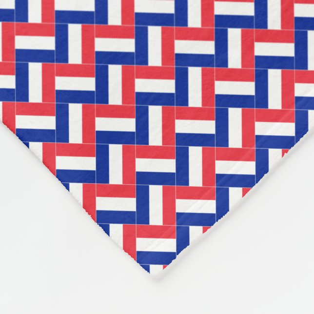 Patchwork Frankreich Flag Pattern Fleecedecke (Ecke)