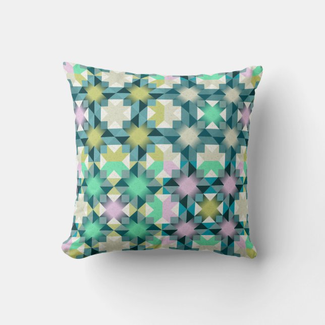 Patchwork für Northern Lights Kissen (Vorderseite)