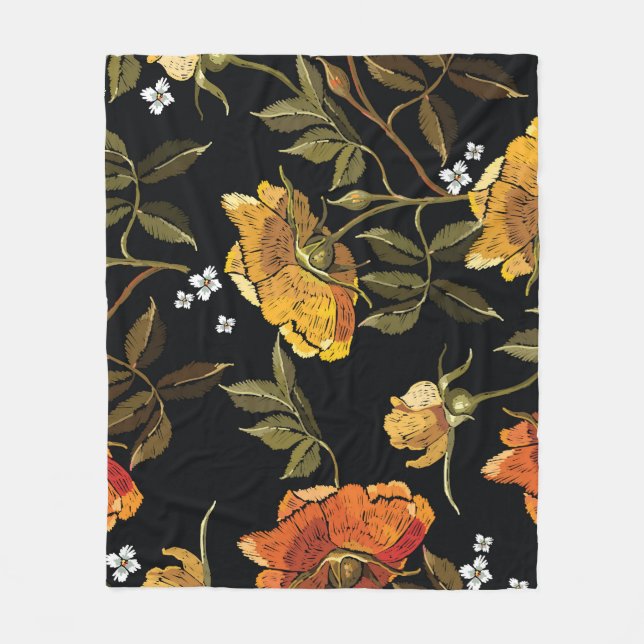 Patchwork Gentle: HandZeichnend Design Fleecedecke (Vorderseite)