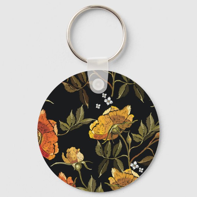 Patchwork Gentle: HandZeichnend Design Schlüsselanhänger (Vorderseite)