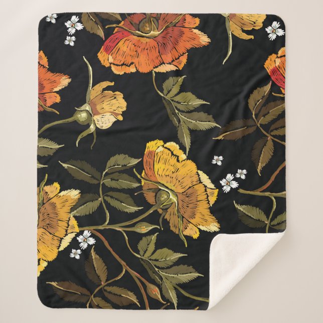 Patchwork Gentle: HandZeichnend Design Sherpadecke (Vorderseite)