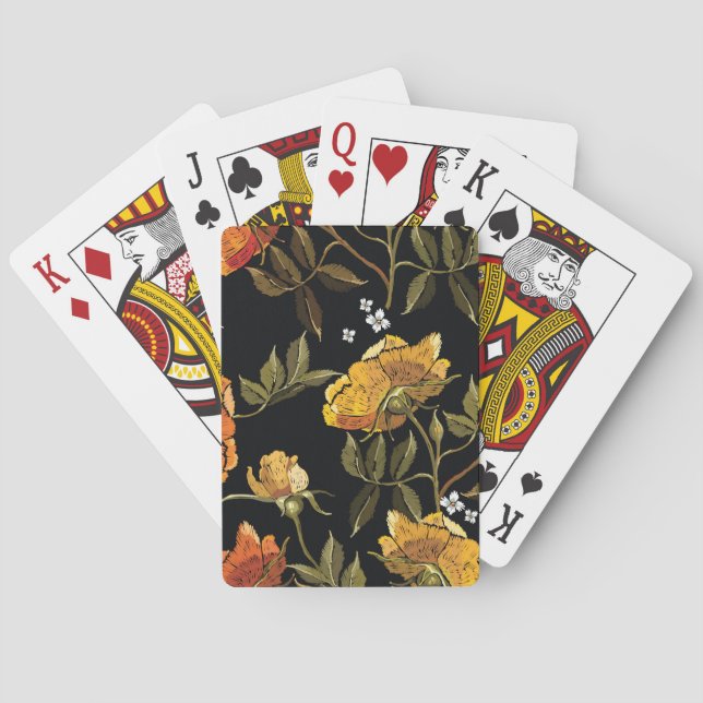 Patchwork Gentle: HandZeichnend Design Spielkarten (Rückseite)