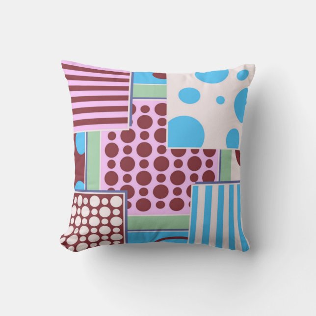 Patchwork géométrique Coussin MoJo américain (Recto)
