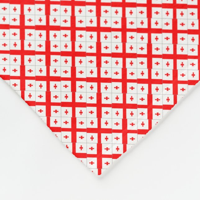 Patchwork Georgia Flag Pattern Fleecedecke (Ecke)