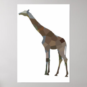 Patchwork Giraffe Poster