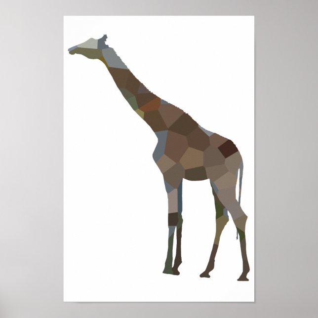 Patchwork Giraffe Poster (Vorne)