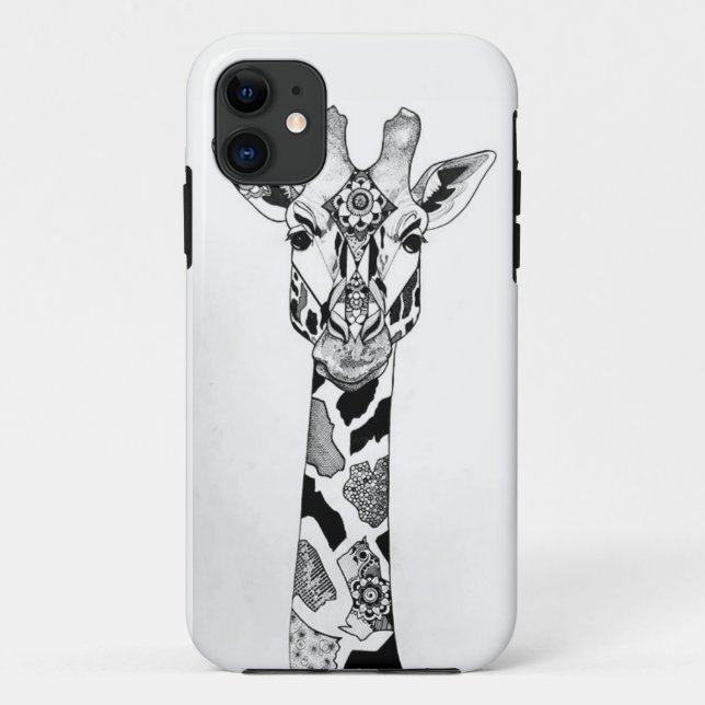 Patchwork-Giraffen-Telefon-Kasten Case-Mate iPhone Hülle (Rückseite)