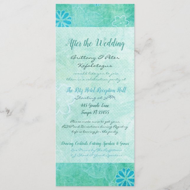 Patchwork Graffiti Wedding Program Invite Programm (Vorderseite)