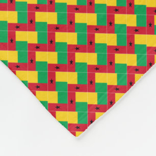 Patchwork-Guinea-Bissau-Flag-Muster Fleecedecke