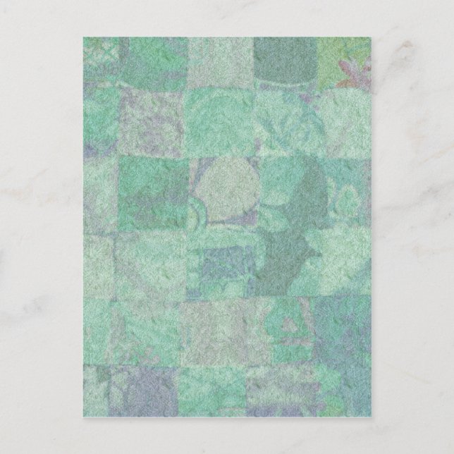 Patchwork-Hintergrund-Postkarte Postkarte (Vorderseite)