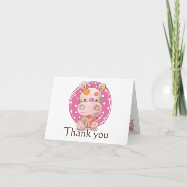Patchwork Hippo Merci rose (Devant)
