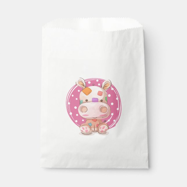 Patchwork Hippo Pink Geschenktütchen (Vorderseite)