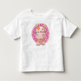 Patchwork Hippo Pink Kleinkind T-shirt