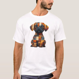 Patchwork Hund T - Shirt