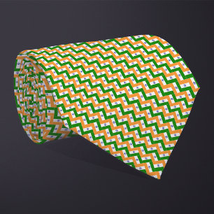 Patchwork India Flag Pattern Krawatte