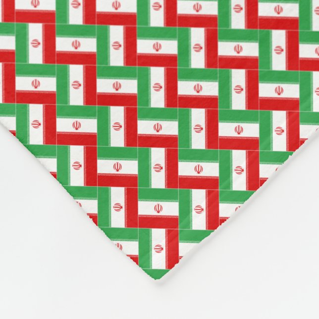 Patchwork Iran Flag Pattern Fleecedecke (Ecke)