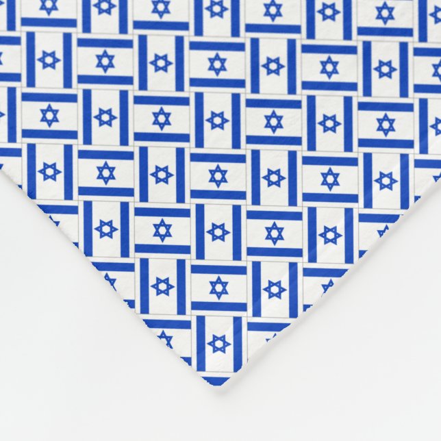 Patchwork Israel Flag Pattern Fleecedecke (Ecke)