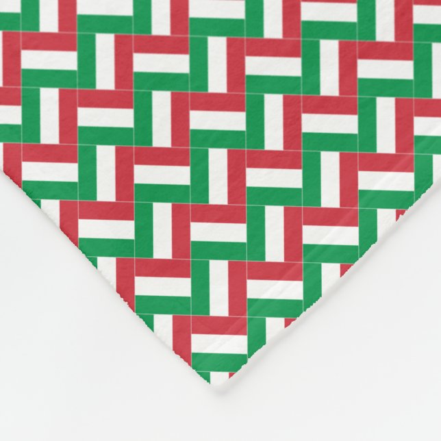 Patchwork Italy Flag Pattern Fleecedecke (Ecke)