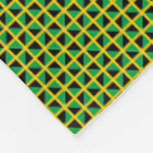 Patchwork Jamaica Flag Pattern Fleecedecke