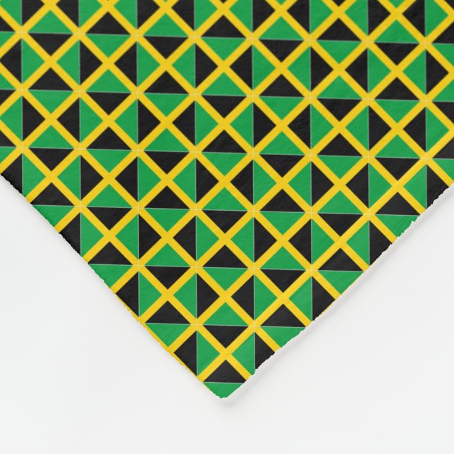 Patchwork Jamaica Flag Pattern Fleecedecke (Ecke)