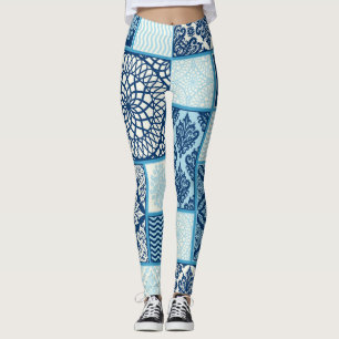 Patchwork-Kacheln, nahtloser Hintergrund. Leggings