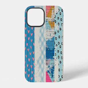 Patchwork-Kacheln Nahtloses Musterdesign iPhone 12 Hülle