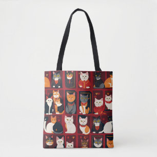 Patchwork-Katzen Ai-Kunst-Tragetasche Tasche