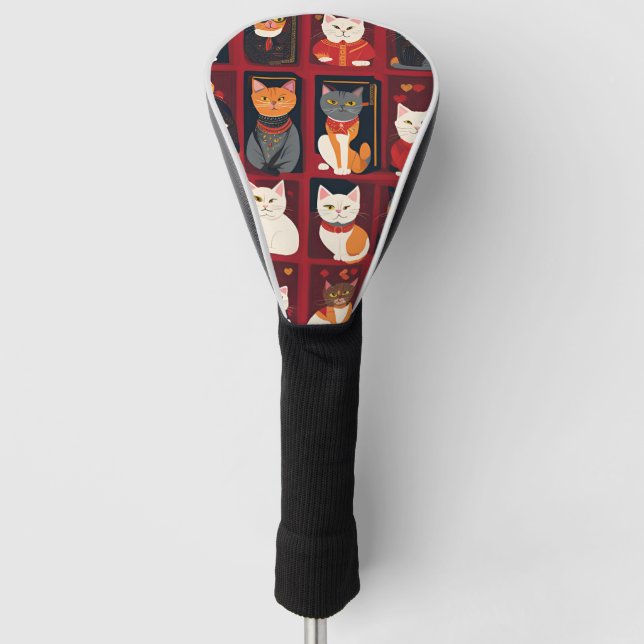 Patchwork-Katzendecke Golf Headcover (Vorderseite)