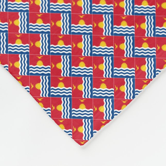 Patchwork-Kiribati-Flag-Muster Fleecedecke (Ecke)