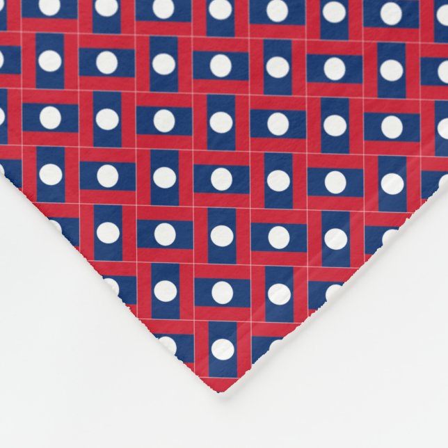 Patchwork-Laos-Flag-Muster Fleecedecke (Ecke)