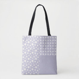 Patchwork Lavender Spring Pastell Muster Tote Bag Tasche
