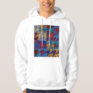 Patchwork-Leinwand: Nachahmung Vintager Muster. Hoodie