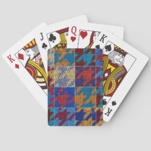 Patchwork-Leinwand: Nachahmung Vintager Muster. Spielkarten
