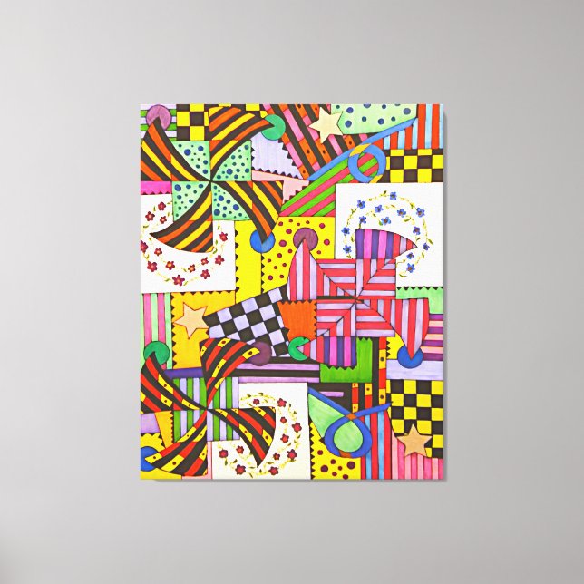 Patchwork Leinwanddruck (Vorderseite)