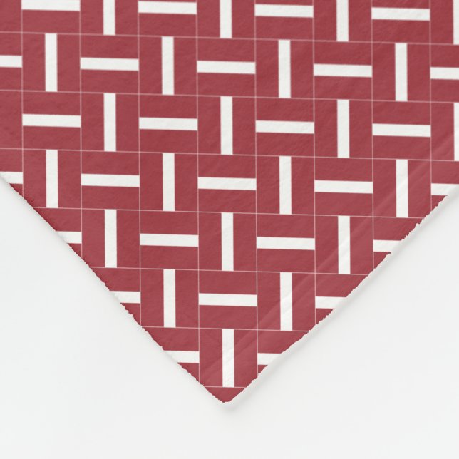 Patchwork Lettland Flaggenmuster Fleecedecke (Ecke)