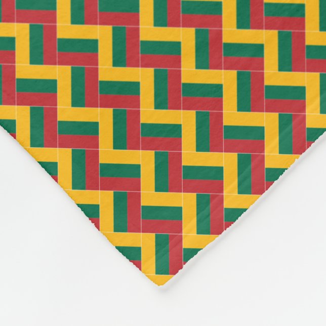 Patchwork Litauen Flaggenmuster Fleecedecke (Ecke)
