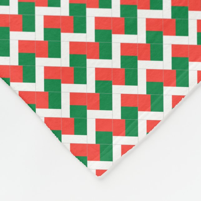 Patchwork Madagaskar Flag Muster Fleecedecke (Ecke)