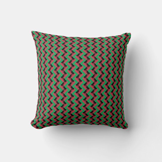 Patchwork Malawi Flag Pattern Kissen (Vorderseite)