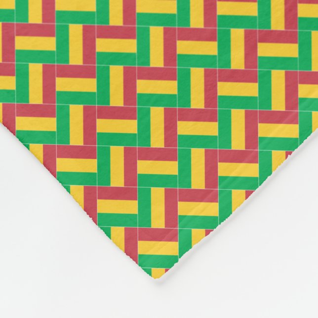 Patchwork Mali Flag Muster Fleecedecke (Ecke)