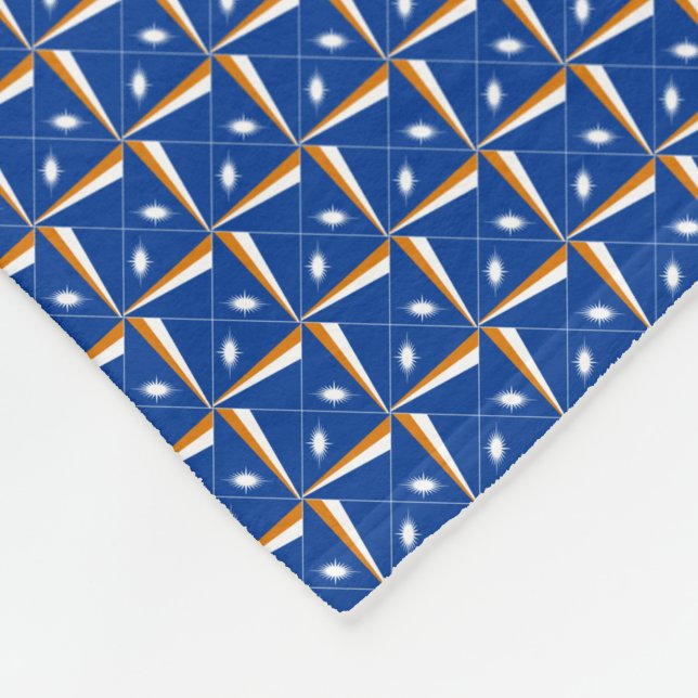 Patchwork Marshall Islands Flaggenmuster Fleecedecke (Ecke)