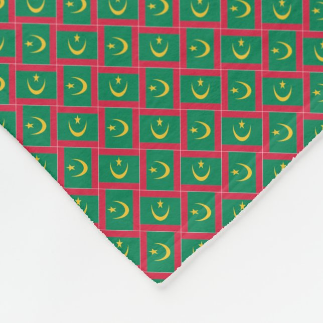 Patchwork Mauritania Flag Pattern Fleecedecke (Ecke)