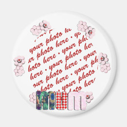 Patchwork "MUM"-Foto Magnet