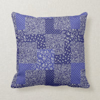 Patchwork Muster Chintz Shades of Blue Polka Dot