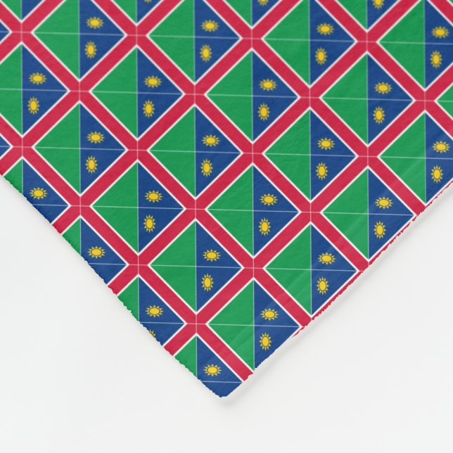 Patchwork Namibia Flag Pattern Fleecedecke (Ecke)