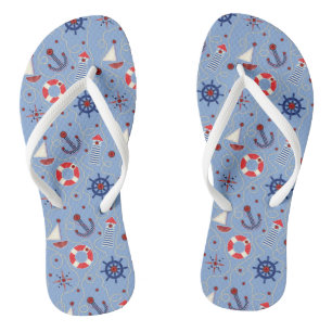 Patchwork-Nautik Flip Flops