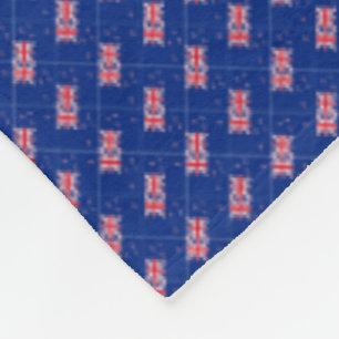 Patchwork New Zealand Flag Pattern Fleecedecke