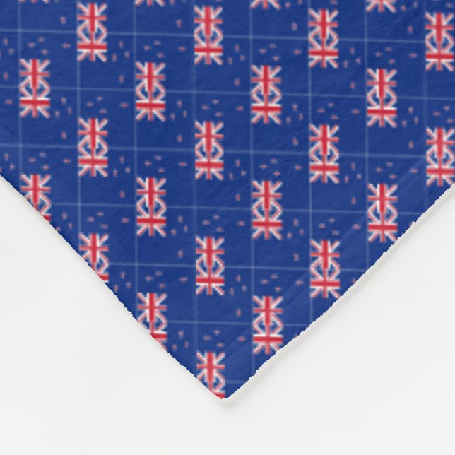 Patchwork New Zealand Flag Pattern Fleecedecke (Ecke)